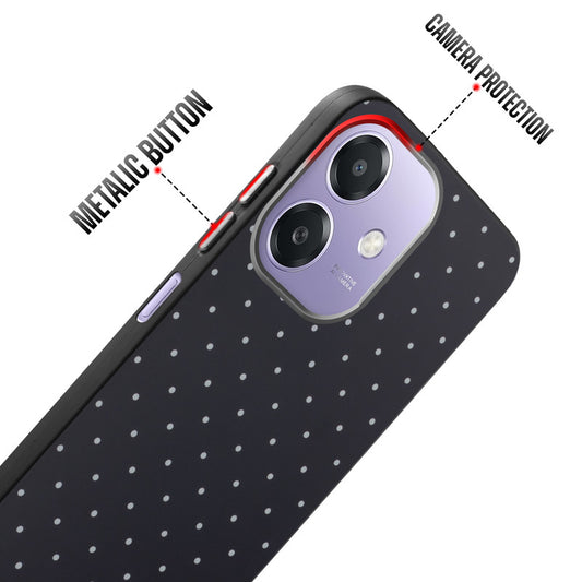 Rugged Hard Back Printed Case For Oppo A3x 5G with Metal Ring Camera Protection and Buttons