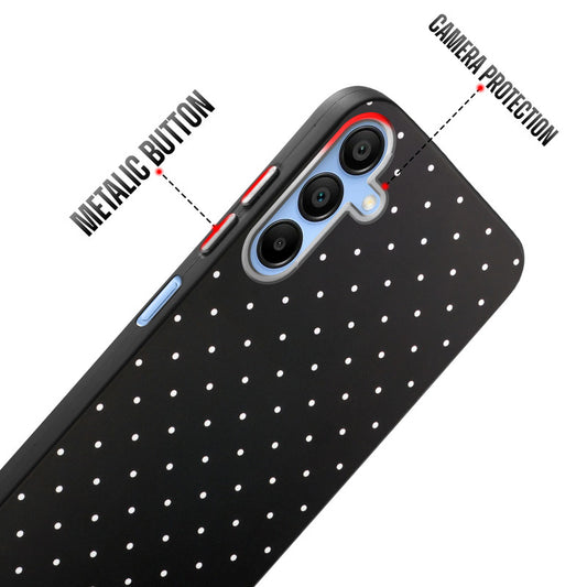 Rugged Hard Back Printed Case For Samsung A15 5G with Metal Ring Camera Protection and Buttons