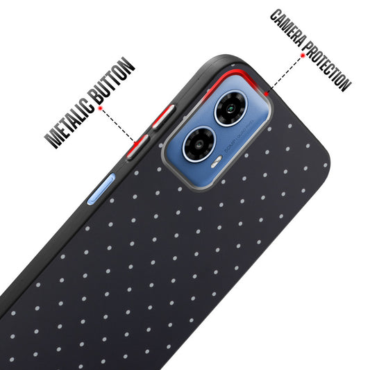 Rugged Hard Back Printed Case For Motorola Moto G34 5G with Metal Ring Camera Protection and Buttons