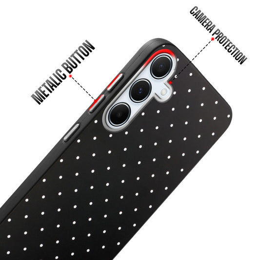 Rugged Hard Back Printed Case For Samsung A55 5G with Metal Ring Camera Protection and Buttons