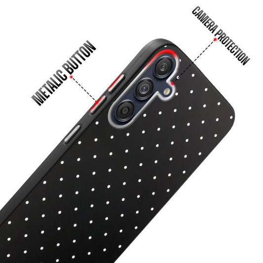Rugged Hard Back Printed Case For Samsung M55 5G with Metal Ring Camera Protection and Buttons