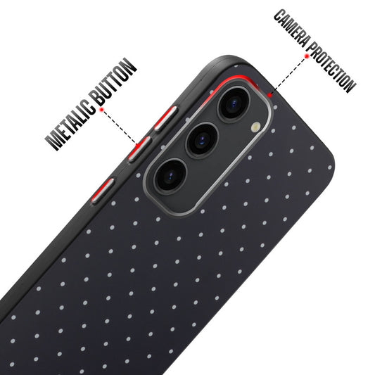 Rugged Hard Back Printed Case For Samsung S23 5G with Metal Ring Camera Protection and Buttons