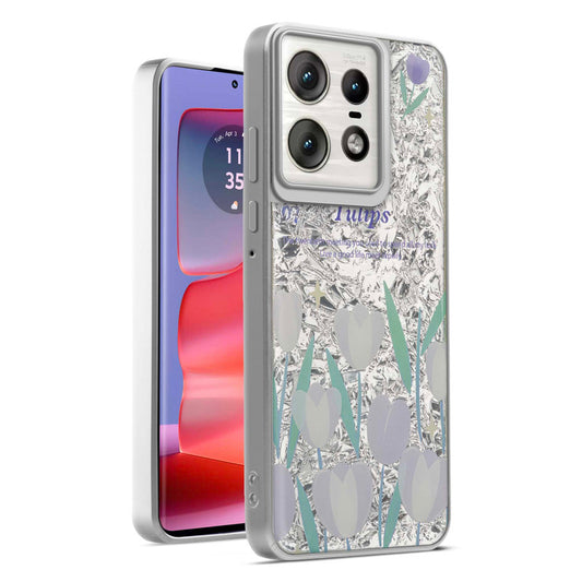 Shiny Foil Design Printed Back Case for Motorola Moto Edge 50 Pro 5G With Soft Edges with Glossy Semi-Hard Back