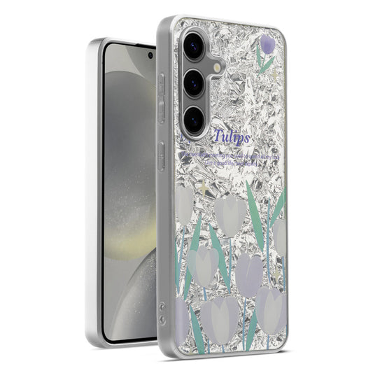 Shiny Foil Design Printed Back Case for Samsung S24 5G With Soft Edges with Glossy Semi-Hard Back