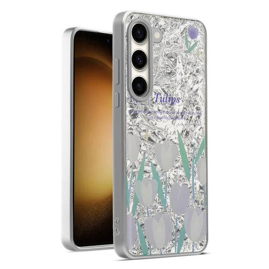 Shiny Foil Design Printed Back Case for Samsung S23 5G With Soft Edges with Glossy Semi-Hard Back
