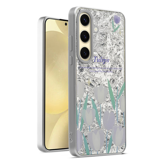 Shiny Foil Design Printed Back Case for Samsung S25 5G With Soft Edges with Glossy Semi-Hard Back