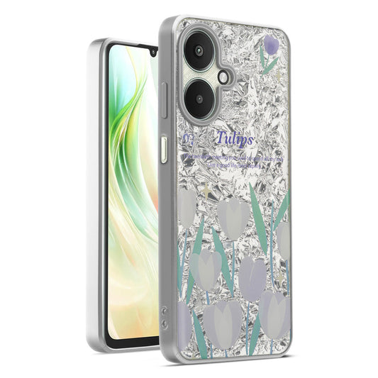 Shiny Foil Design Printed Back Case for Redmi 13C 5G With Soft Edges with Glossy Semi-Hard Back