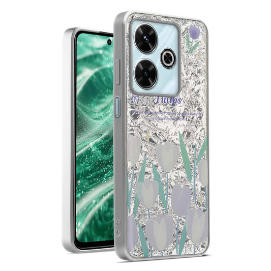 Shiny Foil Design Printed Back Case for Redmi 13 5G With Soft Edges with Glossy Semi-Hard Back
