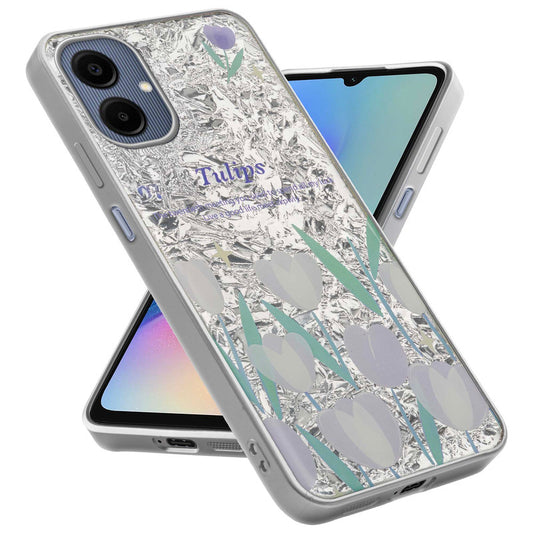 Shiny Foil Design Printed Back Case for Samsung A06 5G With Soft Edges with Glossy Semi-Hard Back