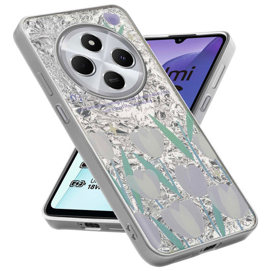Shiny Foil Design Printed Back Case for Redmi 14C 5G With Soft Edges with Glossy Semi-Hard Back