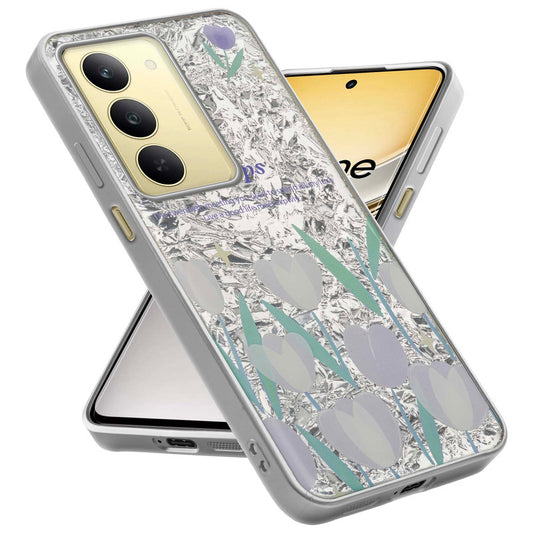 Shiny Foil Design Printed Back Case for Realme 14x 5G With Soft Edges with Glossy Semi-Hard Back