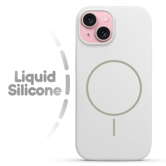 Cloud Feel Silicone Case for Apple iPhone 15 – Supports Wireless Charging