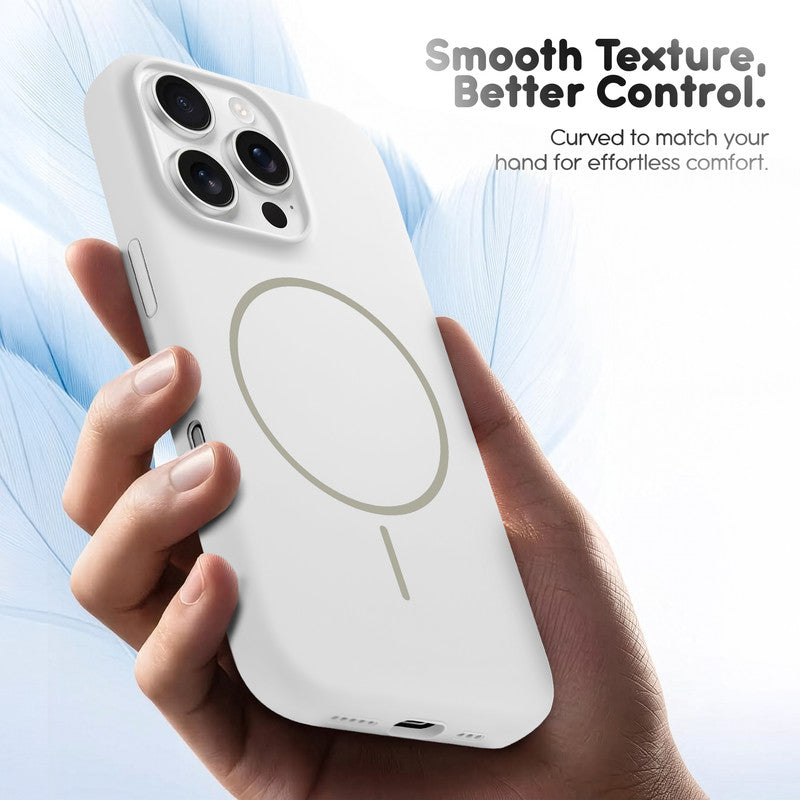 Cloud Feel Silicone Case for Apple iPhone 16 Pro – Supports Wireless Charging