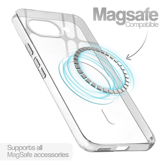 Anti-Yellow Scratch Resistant Case Support Wireless Charging Back Cover For Google Pixel 9A 5G