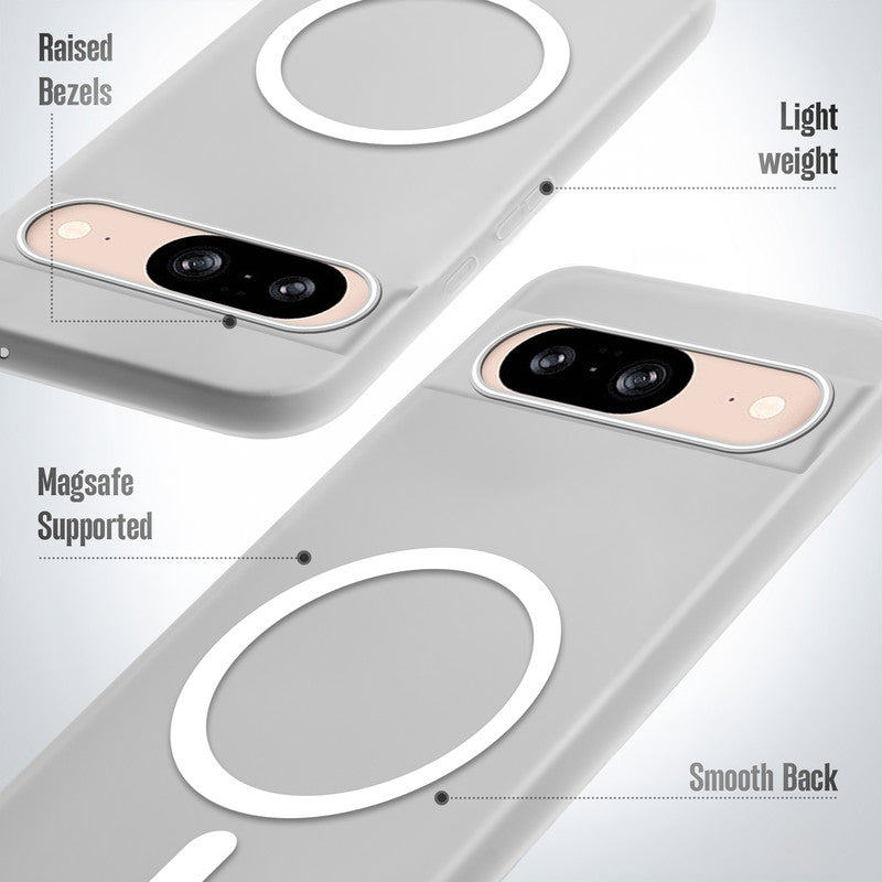 Frosted Sleek Matte Wireless Charging Support Back Cover Case for Google Pixel 8A With Raised Camera Protection
