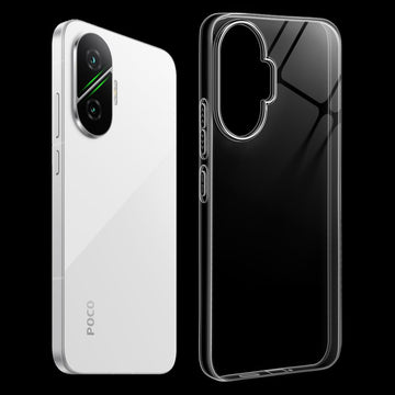 Crystal Clear Anti-Yellow Transparent Back Cover Case With Camera Ring Protection for Poco F7 5G