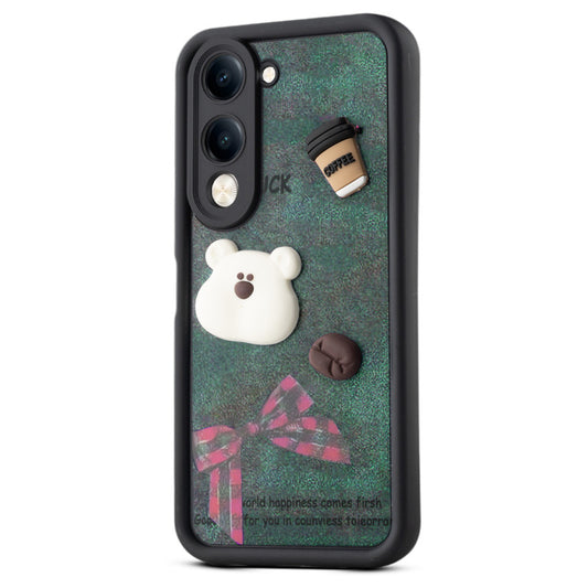 Playful 3D Cartoon Soft Back Case For Vivo Y19e With Camera Protection