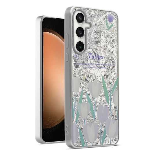 Shiny Foil Design Printed Back Case for Samsung S23 FE 5G With Soft Edges with Glossy Semi-Hard Back