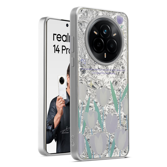 Shiny Foil Design Printed Back Case for Realme 14 Pro 5G With Soft Edges with Glossy Semi-Hard Back