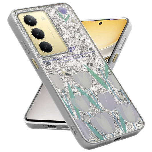 Shiny Foil Design Printed Back Case for Realme Narzo 80x 5G With Soft Edges with Glossy Semi-Hard Back