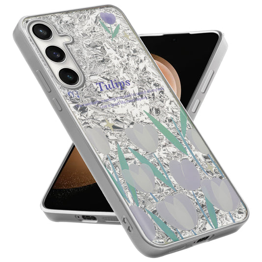 Shiny Foil Design Printed Back Case for Samsung S23 FE 5G With Soft Edges with Glossy Semi-Hard Back