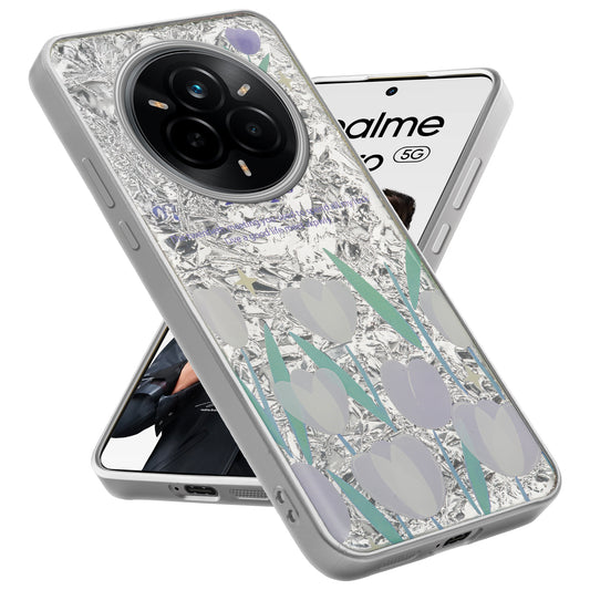 Shiny Foil Design Printed Back Case for Realme 14 Pro 5G With Soft Edges with Glossy Semi-Hard Back