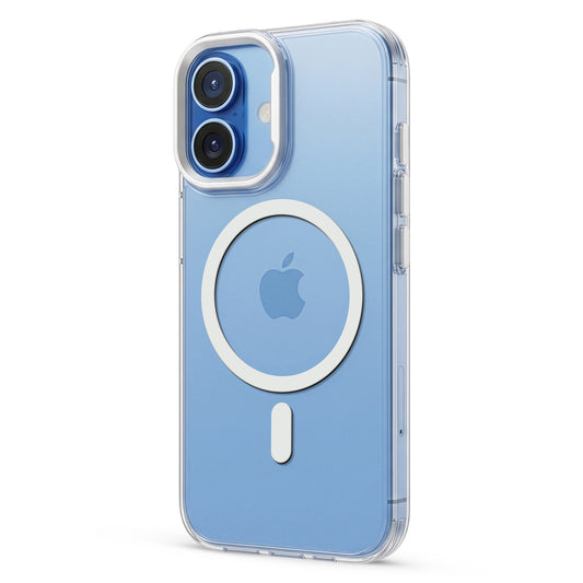 Premium Magnetic Transparent Case for Apple iPhone 17 with Soft TPU Edges, Camera Bumper & Metal Finish Buttons