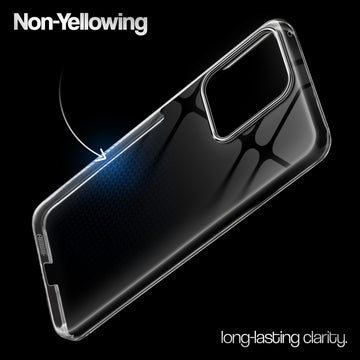 Crystal Clear Anti-Yellow Transparent Back Cover Case With Camera Ring Protection for Motorola Moto Edge 40 5G