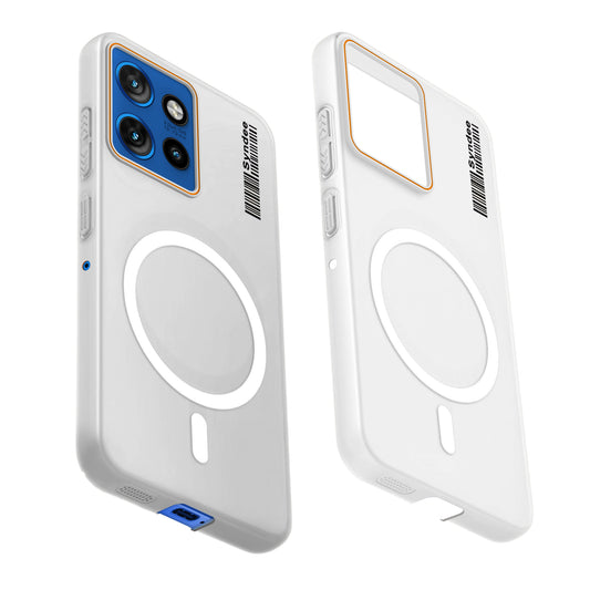 Colourful Frosted Matte Wireless Charging Support Back Cover Case for Motorola Moto Edge 50 Neo 5G With Raised Camera Protection