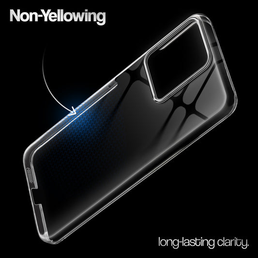 Crystal Clear Anti-Yellow Transparent Back Cover Case With Camera Ring Protection for Motorola Moto Edge 50 Pro 5G