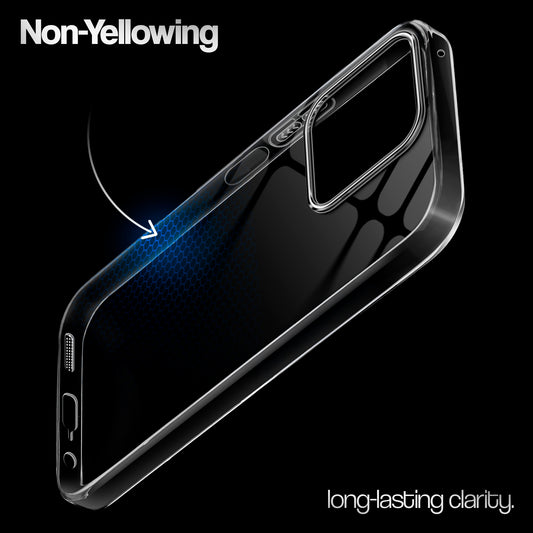 Crystal Clear Anti-Yellow Transparent Back Cover Case With Camera Ring Protection for Motorola G57 Power 5G