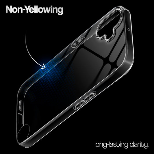 Crystal Clear Anti-Yellow Transparent Back Cover Case With Camera Ring Protection for CMF Phone 1