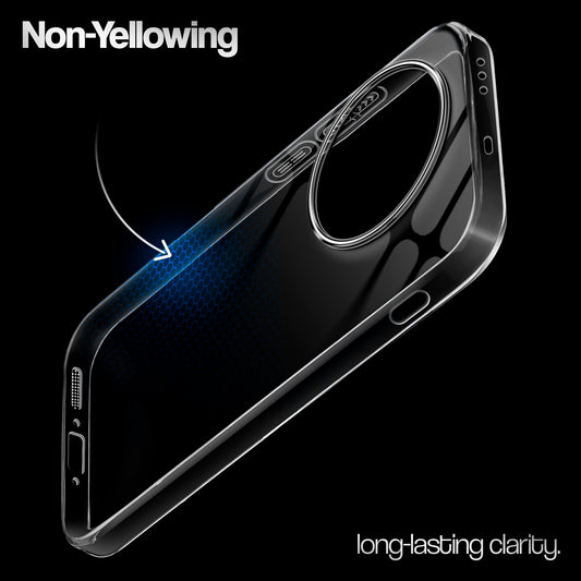 Crystal Clear Anti-Yellow Transparent Back Cover Case With Camera Ring Protection for OnePlus 13 5G