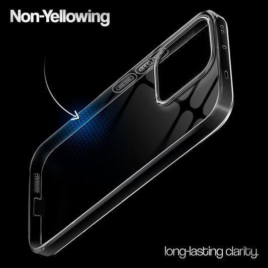 Crystal Clear Anti-Yellow Transparent Back Cover Case With Camera Ring Protection for Oppo Reno 14 Pro 5G