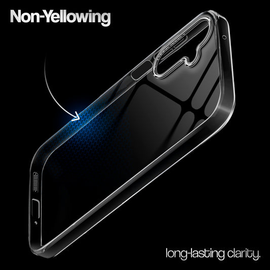 Crystal Clear Anti-Yellow Transparent Back Cover Case With Camera Ring Protection for Samsung M36 5G