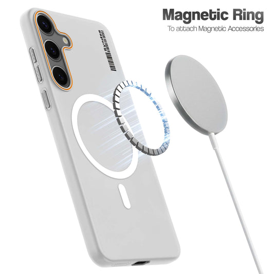 Colourful Frosted Matte Wireless Charging Support Back Cover Case for Samsung S24 5G With Raised Camera Protection