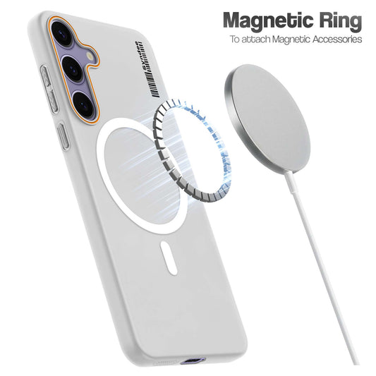 Colourful Frosted Matte Wireless Charging Support Back Cover Case for Samsung S25 Plus 5G With Raised Camera Protection