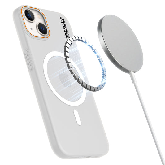 Colourful Frosted Matte Wireless Charging Support Back Cover Case for Apple iPhone 13 With Raised Camera Protection