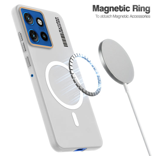 Colourful Frosted Matte Wireless Charging Support Back Cover Case for Motorola Moto Edge 50 Neo 5G With Raised Camera Protection