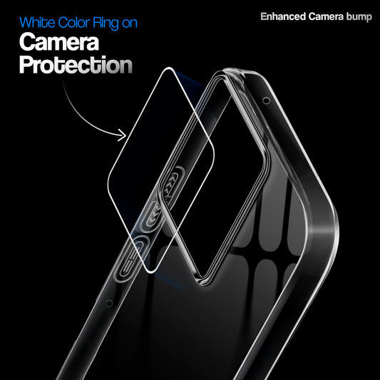 Crystal Clear Anti-Yellow Transparent Back Cover Case With Camera Ring Protection for Motorola Moto Edge 50 Neo 5G