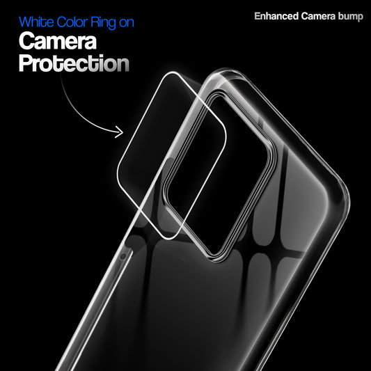 Crystal Clear Anti-Yellow Transparent Back Cover Case With Camera Ring Protection for Motorola Moto Edge 50 Pro 5G