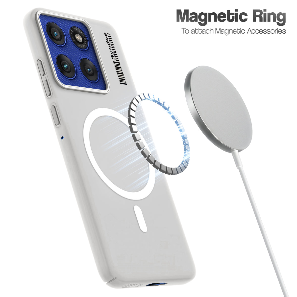 Frosted Sleek Matte Wireless Charging Support Back Cover Case for Motorola Moto Edge 60 Pro 5G With Raised Camera Protection