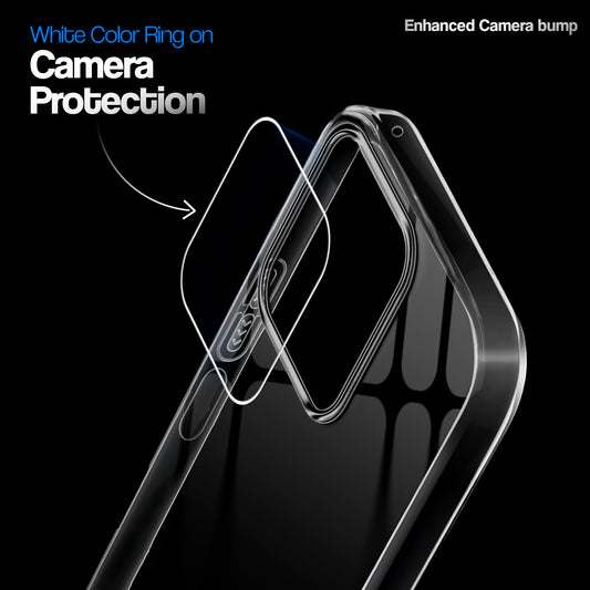 Crystal Clear Anti-Yellow Transparent Back Cover Case With Camera Ring Protection for Motorola G57 Power 5G