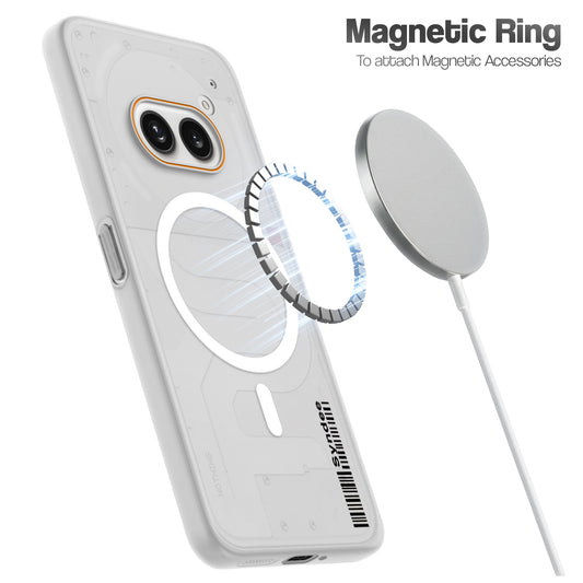 Colourful Frosted Matte Wireless Charging Support Back Cover Case for Nothing Phone 2A With Raised Camera Protection