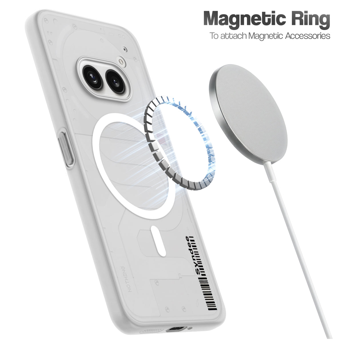 Frosted Sleek Matte Wireless Charging Support Back Cover Case for Nothing Phone 2A With Raised Camera Protection
