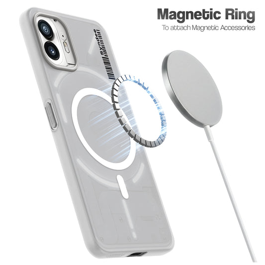 Frosted Sleek Matte Wireless Charging Support Back Cover Case for Nothing Phone 2 With Raised Camera Protection
