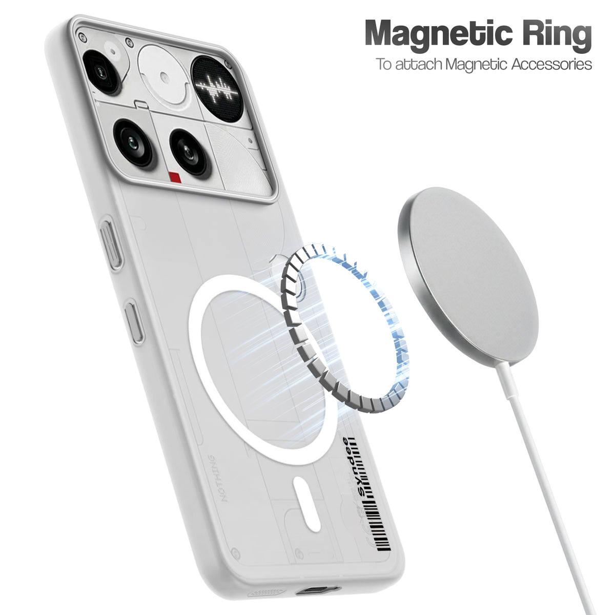 Frosted Sleek Matte Wireless Charging Support Back Cover Case for Nothing Phone 3 5G With Raised Camera Protection