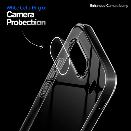 Crystal Clear Anti-Yellow Transparent Back Cover Case With Camera Ring Protection for OnePlus Nord 4 5G