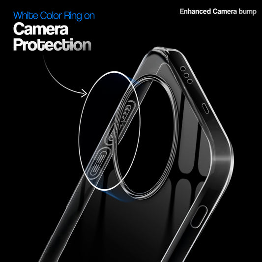 Crystal Clear Anti-Yellow Transparent Back Cover Case With Camera Ring Protection for OnePlus 13 5G