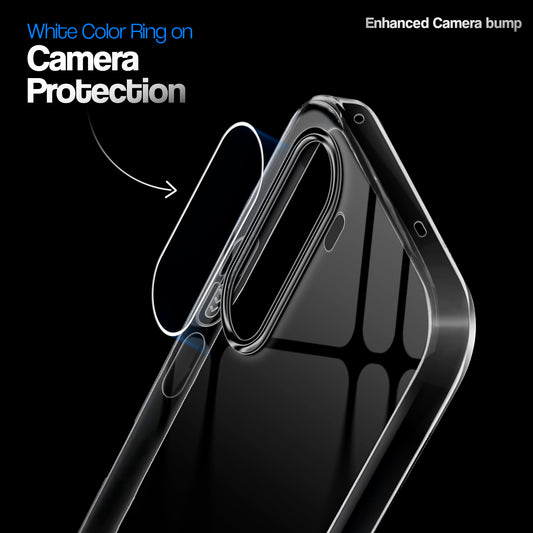 Crystal Clear Anti-Yellow Transparent Back Cover Case With Camera Ring Protection for OnePlus Nord CE 6 Lite 5G